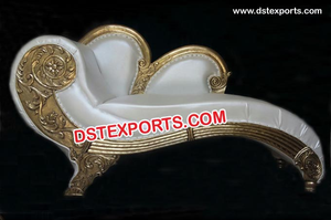 Sofá tallado en Metal y madera para novia y novio, diseño de mariposa, para boda - Product Image 2