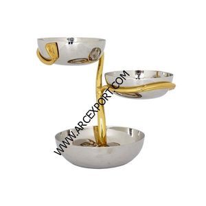 Mármol negro elegante con cuencos de metal Diseño de decoración estándar Nuevos cuencos modernos elegantes para servir a un precio razonable - Product Image 6