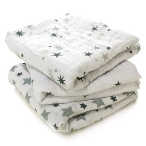 2023 New Design 100% Organic Cotton GOTS Certificate Pure Soft Fabric Baby Muslin Cloth Custom Printed Waterproof Baby Blankets - Product Image 6