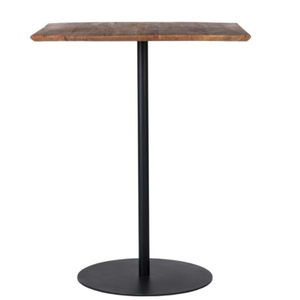 Mesas de <span class=keywords><strong>Bar</strong></span> artesanales de madera maciza y metal de forma cuadrada con taburete de <span class=keywords><strong>bar</strong></span>, muebles elegantes para sala de estar para hoteles y bares - Product Image 3
