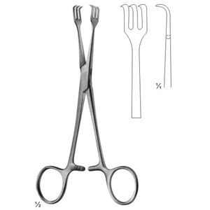 Lahey คีมผ่าตัดด้วยมือขนาด155มม. ทำจากสเตนเลสแม่นยำสำหรับใช้ผ่าตัด - Product Image 1