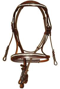 Arnés de caballo de cuero para carrito de un solo caballo, accesorio de ajuste de latón de varios tamaños en color negro de cuero rápido - Product Image 5