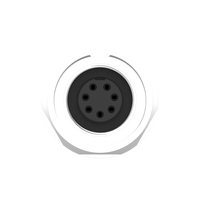 Connecteur rond étanche Nian-Yeong M9 8P à sertir, type M12*0.5, femelle, en cuivre, pour applications automobiles, 4A