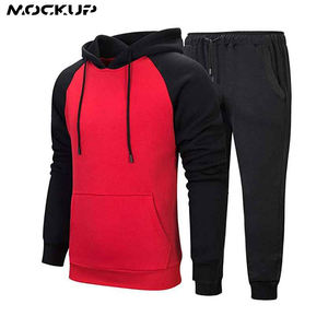 ชุดวอร์มแบบสวมหัวสำหรับผู้ชาย,ชุดกีฬาลำลองกันเหงื่อปิดแบบสวมศีรษะพอดีตัวพร้อมชุดวอร์มแบบมีกระเป๋า - Product Image 3