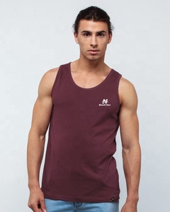 Camiseta sin mangas de entrenamiento en blanco de calidad para gimnasio de color burdeos, camiseta sin mangas acanalada para hombre, camiseta sin mangas para gimnasio con cuello cuadrado para hombre - Product Image 1