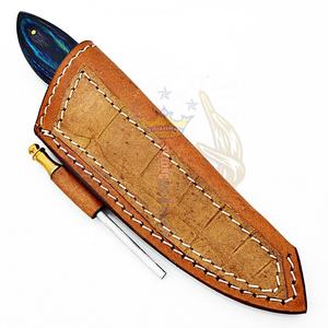 มีดเหล็กดามัสกัสแบบกำหนดได้เองสวยงามมีดใบมีดแบบคงที่สำหรับล่าสัตว์และตั้งแคมป์พร้อมด้ามจับไม้แข็ง - Product Image 5