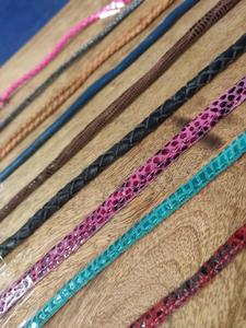 <b>Braided</b> Leather Cords in Various Sizes and Colours, Suitable for Jewelry Designers - Product Image 6