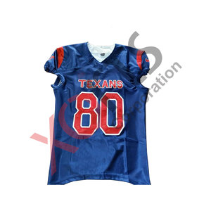 Béliers Brodé Football Américain Maillot Rouge Noir Nom Gris Numéro Lourd GSM Spandex Maille Respirant Trous Imprimé Plus Court - Product Image 2