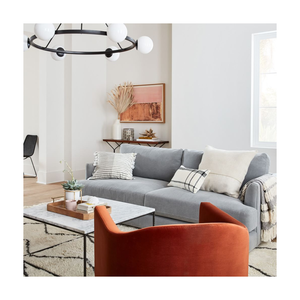 Sofá de esquina Seccional de tela, cama de combinación, Diván, sofá de sala de estar, moderno y nórdico, envío gratis - Product Image 5