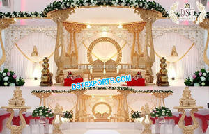 Exclusivo Mandap Romano Blanco para Bodas Indias, Mandap Romano Blanco de FRP de Última Generación, Mandap Romano Blanco Dinámico para Bodas en LONDRES - Product Image 6