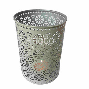 Bougeoirs votifs en fer à feuilles uniques photophore artistique décoration de maison antique dernier design T-Light holder - Product Image 5