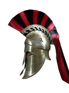 Casco de Corinthian antiguo Medieval, protector de cabeza de armadura griega con Plume - Product Image 2