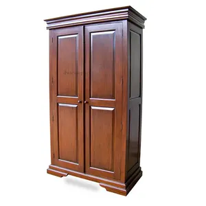 Antique reproduction Louis Philippe Sleigh Style 2 door Armoire - Classic Wardrobe Antique Reproduction Furniture