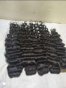 Extensions de cheveux ondulés Tyagi Model 153, cheveux Remy alignés sur les cuticules, cheveux brésiliens à ondulations profondes, qualité supérieure, cheveux ondulés non traités - Product Image 3