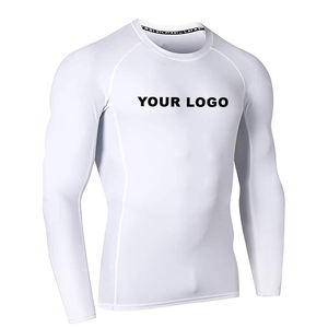 Chemise de sport Rash Guard Bjj Tissu Personnalisé Conception Libre Manches Longues Polyester Uni Vente en gros Hommes Sublimation Personnalisé OEM Gsm - Product Image 2