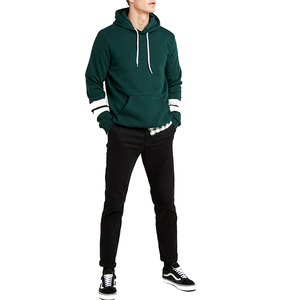 Sudadera con capucha para hombre, de tela de rizo verde personalizada, con tu logotipo - Product Image 2