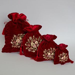 --DESIGN--OF--NEW--POTLI--WITH ZARI--EMBROIDERY WORK ON---STYLISH-BAGS WITH---BEAUTIFUL---FOR-PARTY & WEDDING--2021-- - Product Image 1