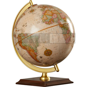 Globe terrestre de bureau Meta, éducatif, géographie, décoration artistique, métal, écologique et durable, unique - Product Image 2