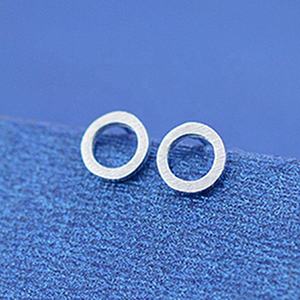 Boucles d'oreilles en argent sterling 925 faites à la main en forme géométrique cercle carré Triangle Achetez maintenant au prix d'usine du fournisseur - Product Image 3