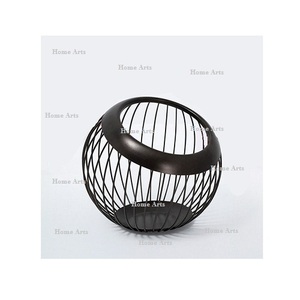 Cesta de almacenamiento de frutas de color negro de hierro Tamaño y forma personalizados Cesta de frutas - Product Image 2