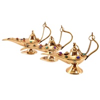 Lampe en laiton doré Unique Aladdin Chirag et lampe pour décoration ladin Genie lampe magique en laiton doré Aladdin Chirag Table en laiton Diya