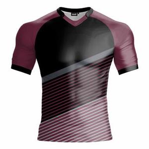 Maillot de rugby respirant grande taille personnalisé avec logo, séchage rapide et antibactérien Fitness Factory - Product Image 6