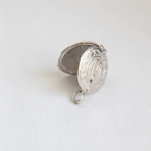 Pendentif Signet musulman élégant en argent Sterling 925, 1 pièce, pendentif rhodâtre, zircone cubique, avec lettre arabe, bijoux - Product Image 5