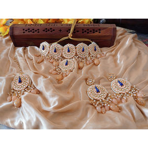 Meenakari-collar con cuentas de piedra para mujer y niña, gargantilla de diseño nupcial tradicional, estilo indio, a la última moda - Product Image 2