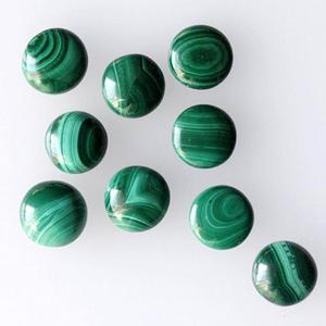 Cabujón pulido de forma redonda de piedras preciosas sueltas de malaquita de alta calidad para la fabricación de joyas naturales de buena calidad precio al por mayor - Product Image 2