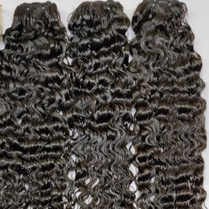 DHL Top Style 26-30 Pouces 100% Vierge Indien Remy Cheveux Machine Double Trame Bundles Résistant À La Perte Serré Bouclés Droite Ondulés - Product Image 2