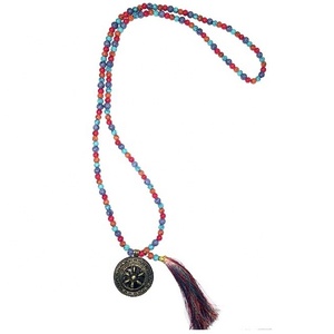 ออกแบบใหม่ลูกปัดจี้ Handmade พู่สร้อยคอ Knotted Long จี้ Boho สร้อยคอผู้หญิง - Product Image 1