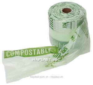 Sac en plastique PLA biodégradable écologique imprimé en gravure thermoscellable de qualité alimentaire avec soufflet latéral compostable sur rouleau Fournisseur vietnamien - Product Image 1