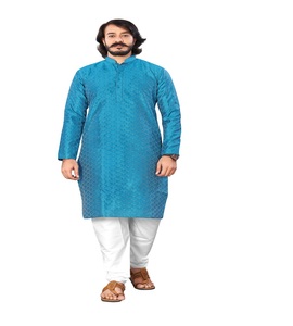 สไตล์ใหม่ของปากีสถานที่สวยงาม Eid Kurta ออกแบบ2022สำหรับผู้ชายเท่ - Product Image 3