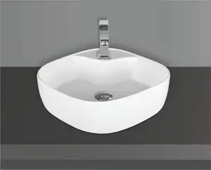 供应商和制造商高光泽白色陶瓷卫生洁具4071盥洗室桌面盆。