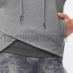Alta calidad personalizado gimnasio Crop Top Sudadera con capucha verano entrenamiento sin mangas con capucha algodón al por mayor maternidad y a prueba de viento impreso - Product Image 3