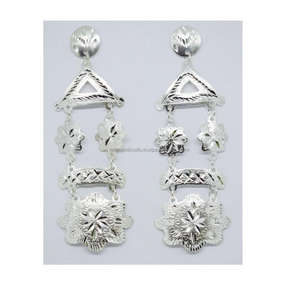 Pendientes bordados de la India para mujer, joyería de moda, multicolor - Product Image 1