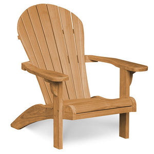 Chaise de jardin en teck Adirondack moderne en bois massif durable pour usage extérieur, cour et parc, mobilier d'extérieur - Product Image 1