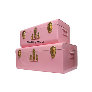 Premium Quality Rectangle <b>Metal</b> Trunk <b>Box</b> Set Eco-Friendly Sustainable Carton Packaging Classic Stylish Multi-Function <b>Storage</b> - Product Image 2