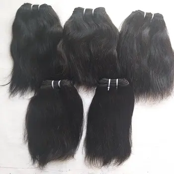 South Indian raw remy Temple wavy double wefted hair single drawn unprocessed raw virgin