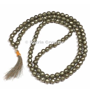 Orden en línea para facetado pirita Japa Mala | Obtener el anillo de pirita Japa Mala - Product Image 1