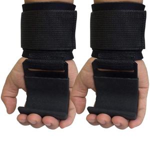 Crochets de musculation en acier robuste personnalisés, bandes de poignet rembourrées en néoprène pour la musculation et l'entraînement aux soulevés de terre, crochets pour barre de traction - Product Image 4