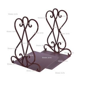 <b>Set</b> <b>Of</b> 2 Different Size Bookends Finest Quality Metal Tabletop Bookends For Office And School Bookends By Home Arts - Product Image 1