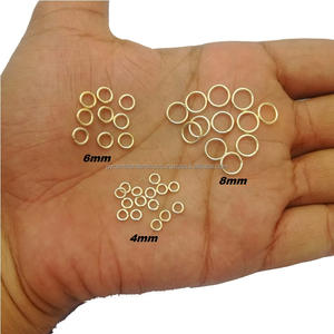 Anneaux de saut ouverts finition or, bijoux en métal, 200 pièces - Product Image 1