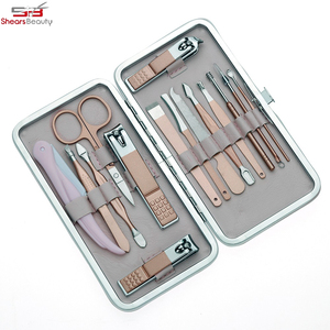 2024 Venta caliente juego de pedicura profesional tijeras de uñas de acero inoxidable herramientas de aseo estuche de viaje de cuero para manicura de pies - Product Image 5