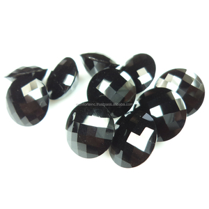 Loose Black Onyx Gemstone Customize Octogen Oval Round Shape Faceted <b>Checker</b> Cut Loose Gemstones <b>Top</b> Quality Natural Black Onyx - Product Image 4