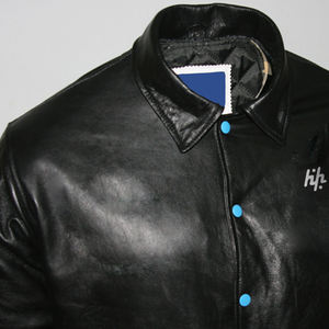 Huzaifa – vestes varity noires pour hommes, nouvelle collection personnalisée pour le corps et les manches en cuir véritable - Product Image 5