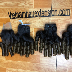 Extensions de cheveux humains Remy vierges 100% luxueuses - Style Water Wave, double trame machine - Product Image 1