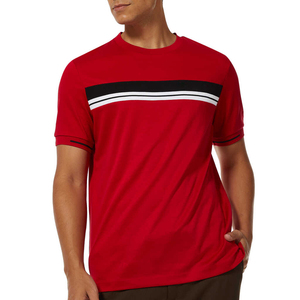 เสื้อยืดผู้ชาย OEM ผ้าฝ้าย 95% ผสมอีลาสเทน 5% ทรงโค้งชายเสื้อ เสื้อยืดคอกลมทรงยาวสำหรับผู้ชาย - Product Image 6