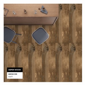 Surface rustique résistante au feu Premium 200x1200mm carreaux de sol en porcelaine émaillée pour salon. - Product Image 1