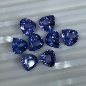 Pierres précieuses métallisées en forme de cœur, couleur 100% naturelle, bleu et Violet, excellente coupe, 1 pièce - Product Image 2